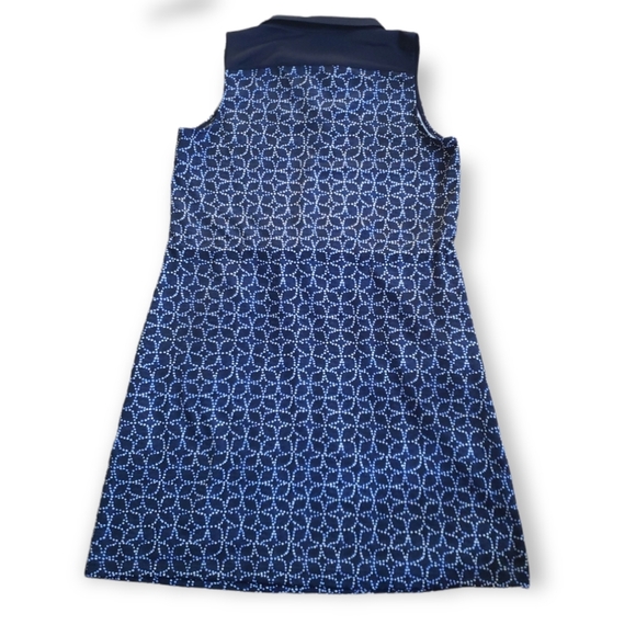 Talbots Geometric Print Cinched Waist Tennis Dress - Picture 2 of 7